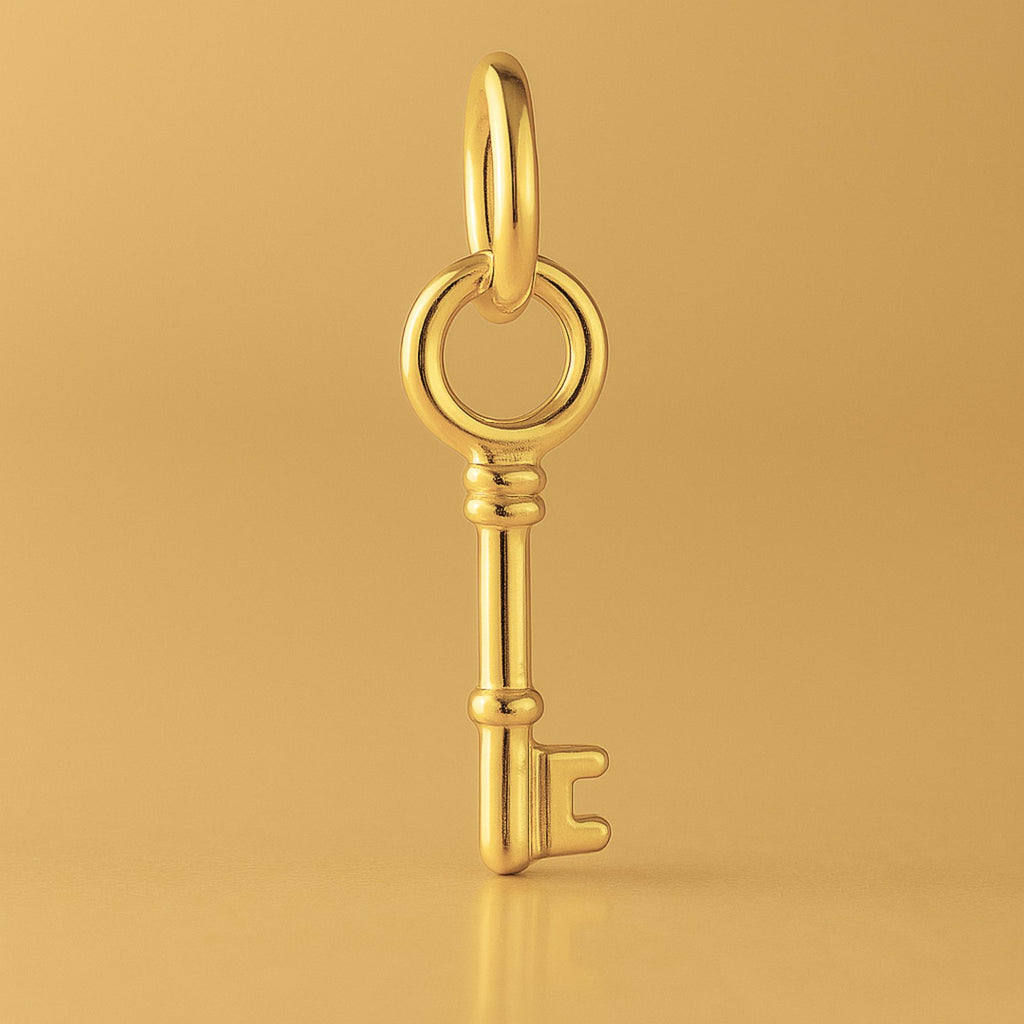 24ct Pure Gold - Classic Vintage Key Charm