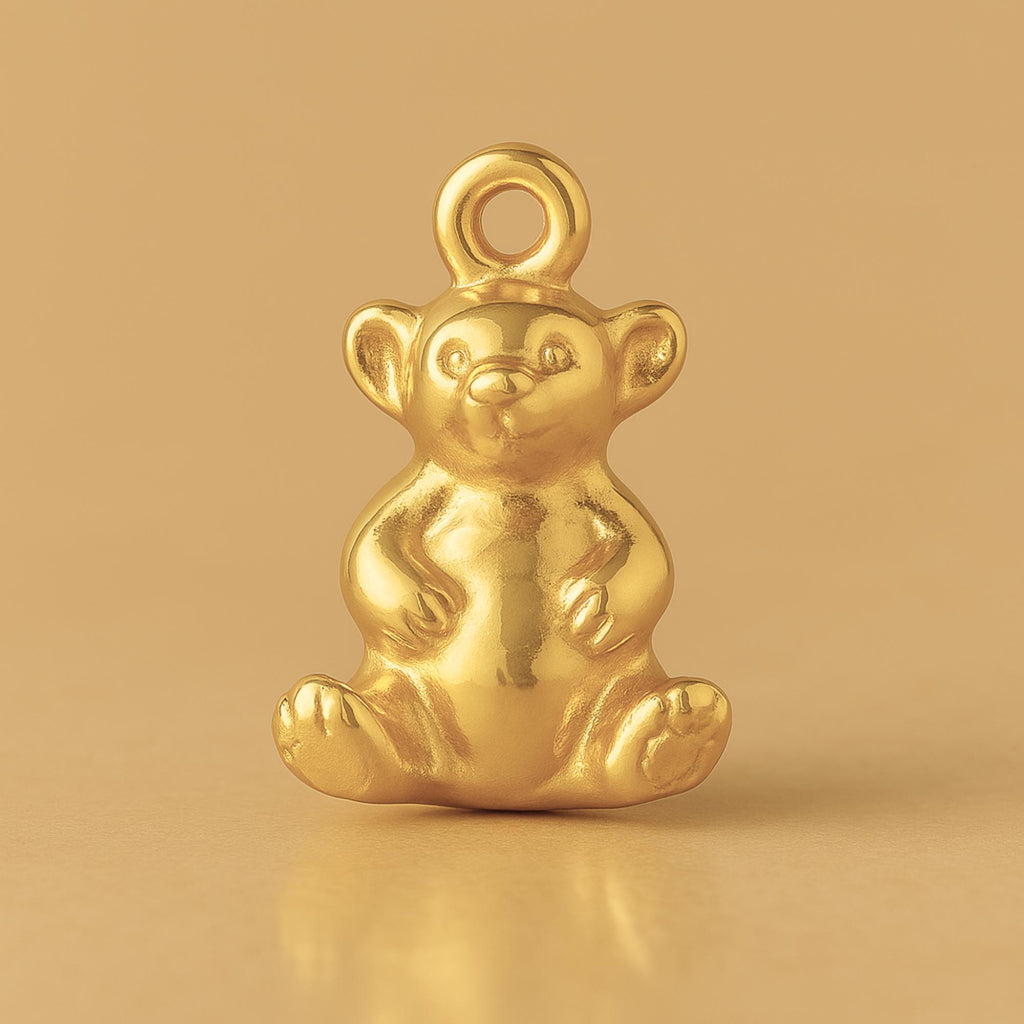 24ct Pure Gold - Mini Teddy Bear Charm
