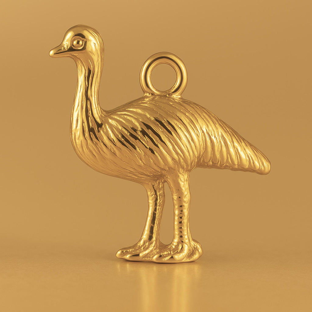 24ct Pure Gold - Australian Emu Charm