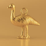 24ct Pure Gold - Australian Emu Charm
