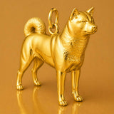 24ct Pure Gold - Akita Dog Charm