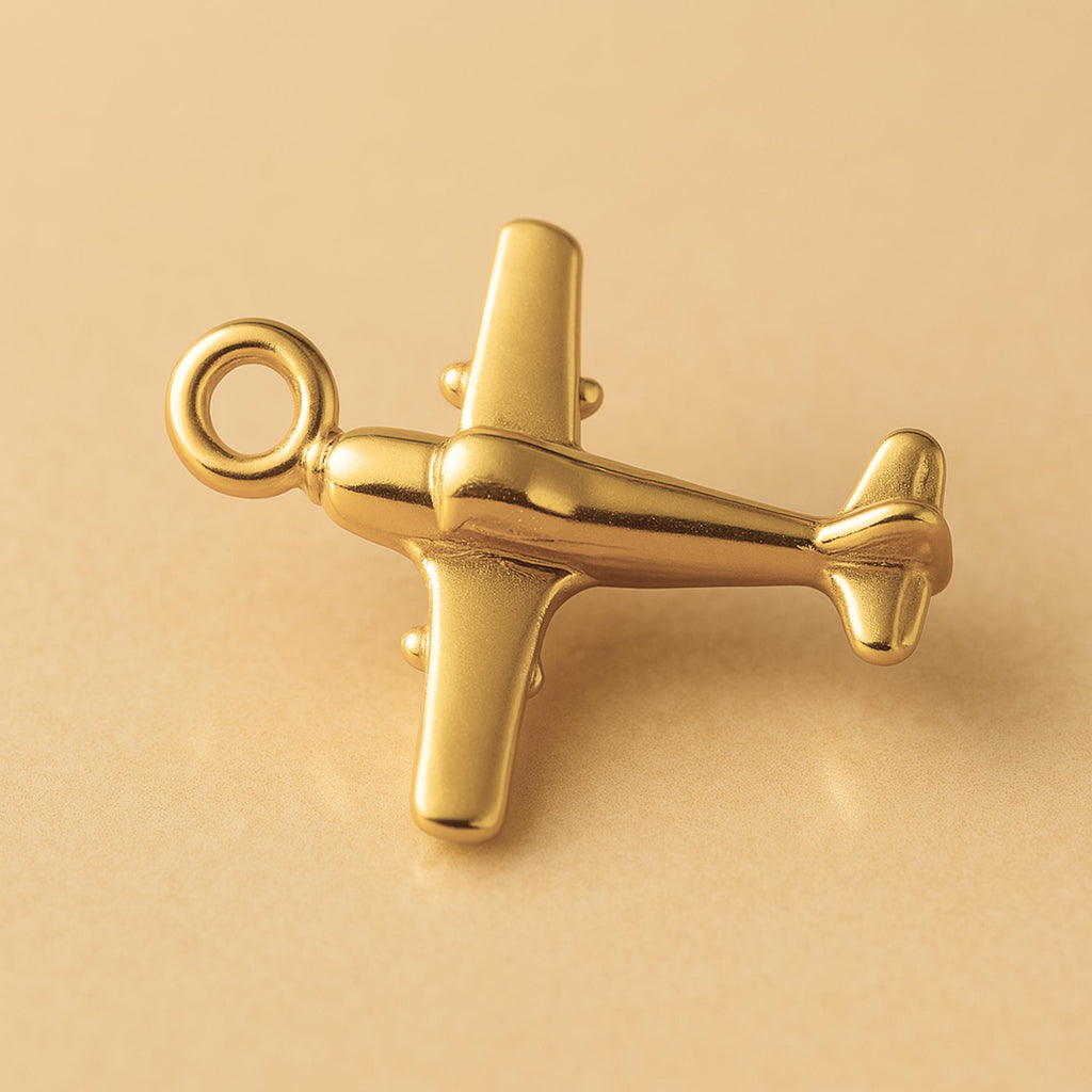 24ct Pure Gold - Light Plane Charm