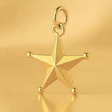 24ct Pure Gold - Classic Western Star Charm