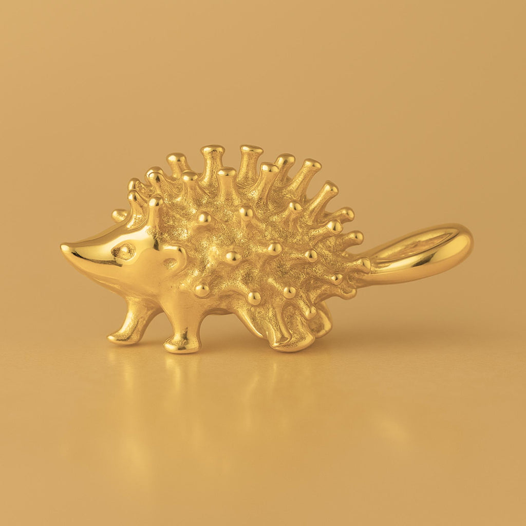 24ct Pure Gold - Wild Porcupine Charm
