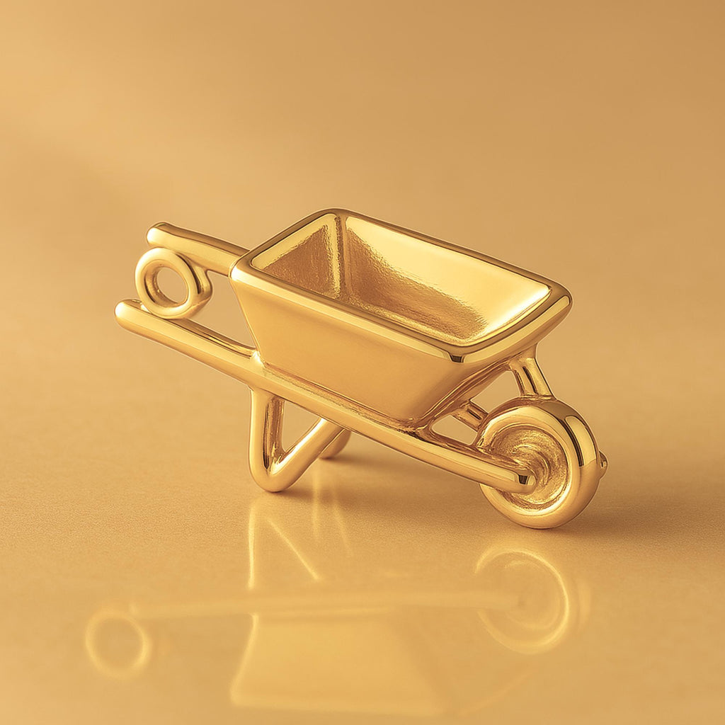 24ct Pure Gold - Harvest Wheelbarrow Charm