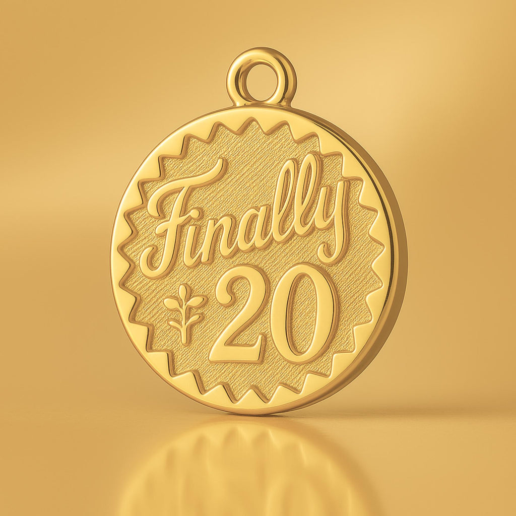 24ct Pure Gold - Finally 20 Amulet Charm