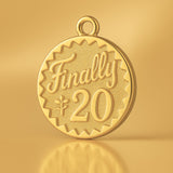 24ct Pure Gold - Finally 20 Amulet Charm