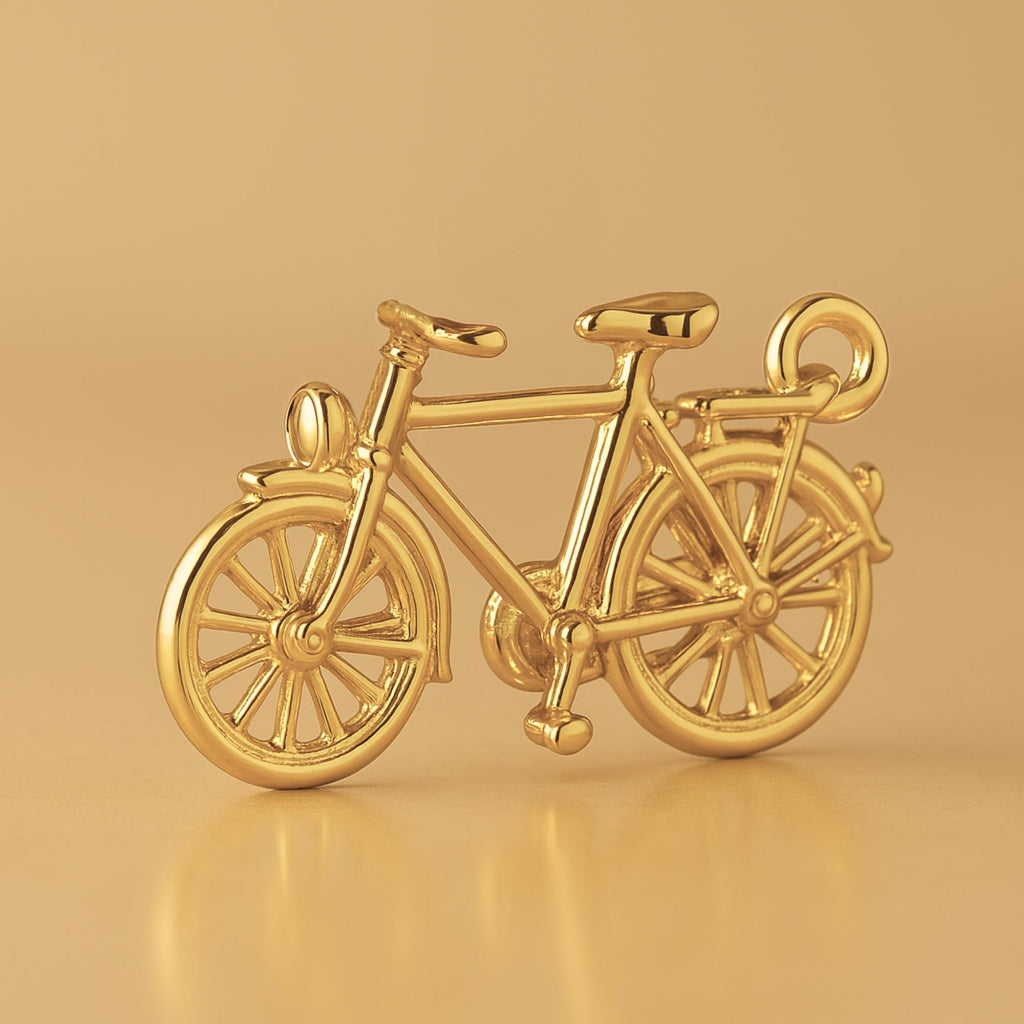24ct Pure Gold - Vintage Bicycle Charm