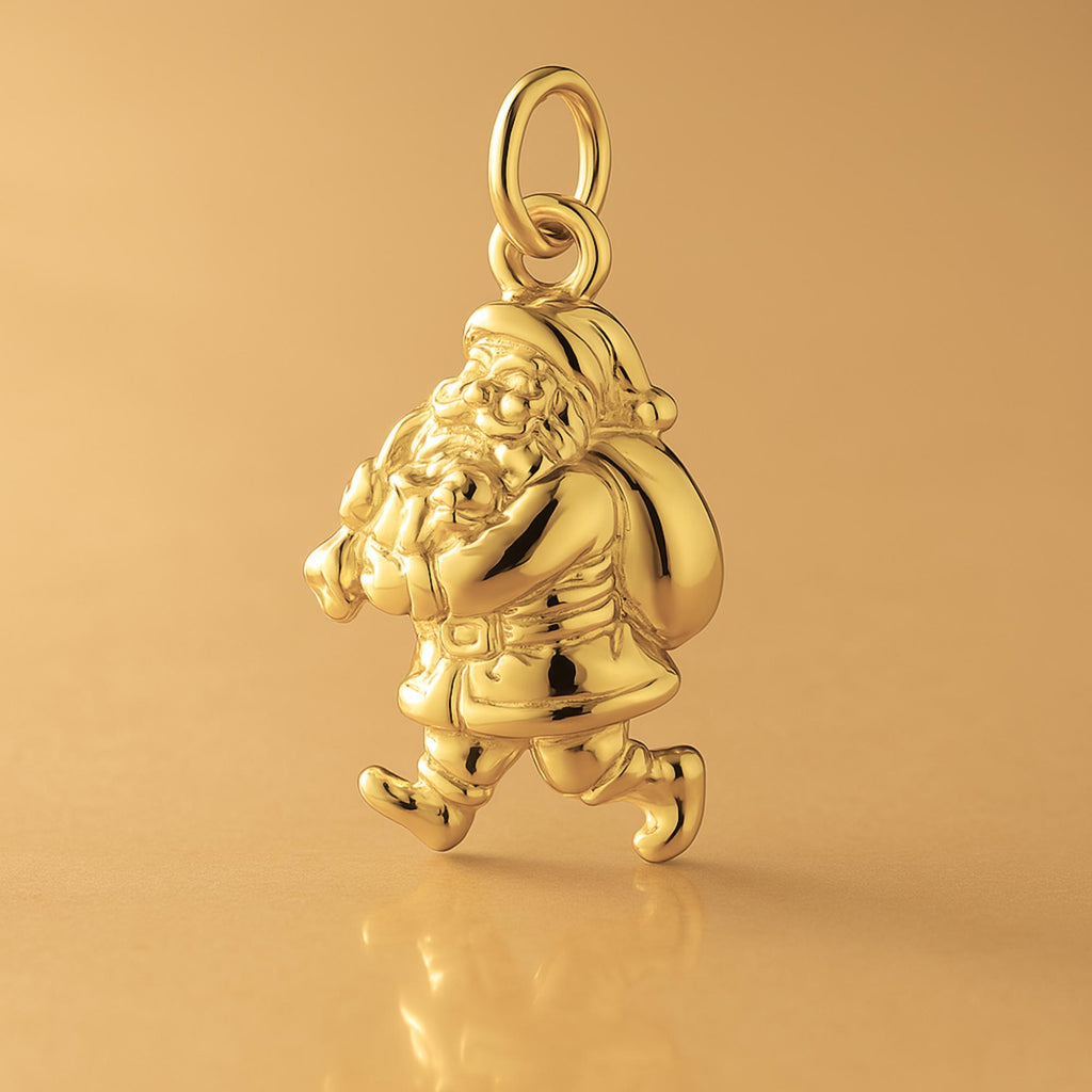 24ct Pure Gold - Walking Santa Claus Charm