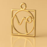 24ct Pure Gold - Capricorn Zodiac Square Charm