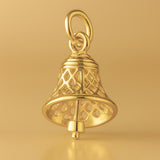 24ct Pure Gold - Openwork Filigree Bell Charm
