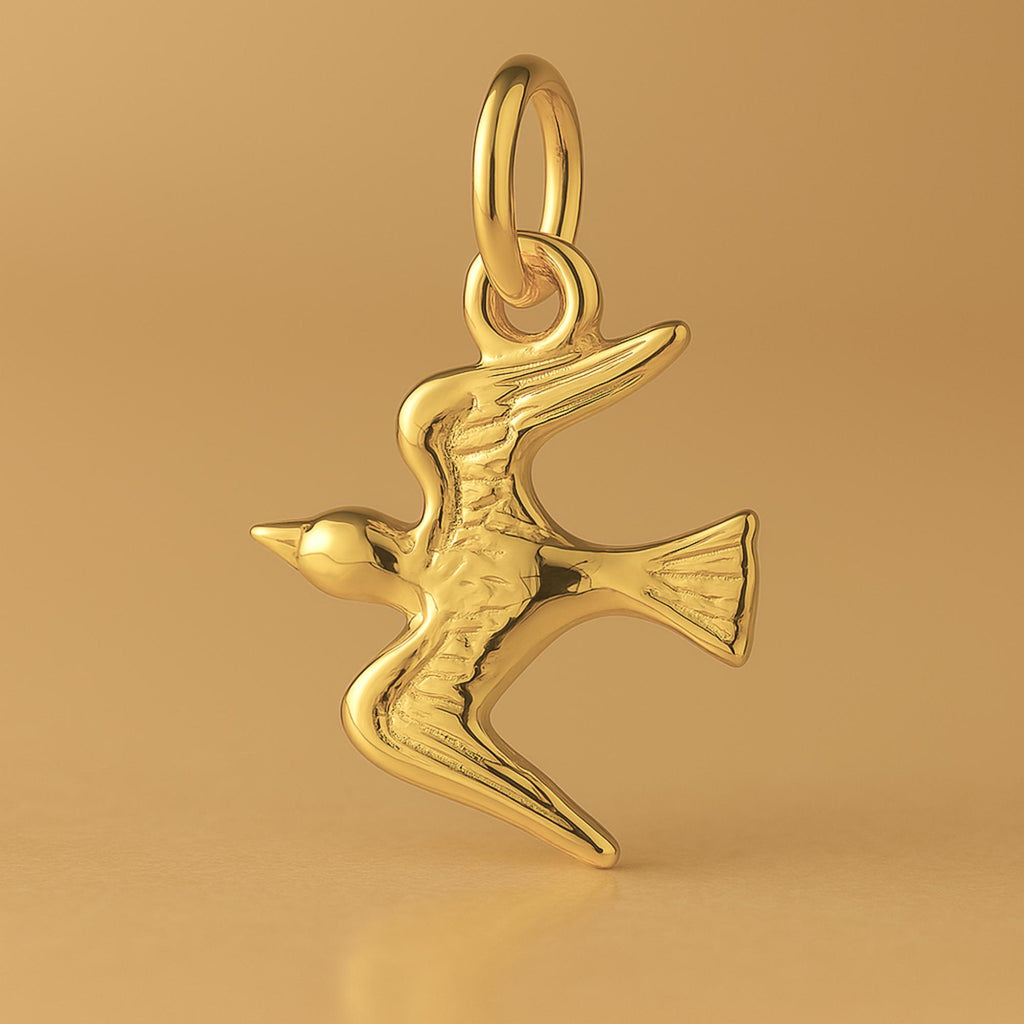 24ct Pure Gold - Flying Swallow Charm