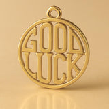 24ct Pure Gold - GOOD LUCK Openwork Charm