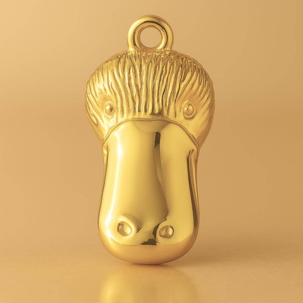 24ct Pure Gold - Platypus Head Charm