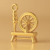 24ct Pure Gold - Spinning Wheel Charm