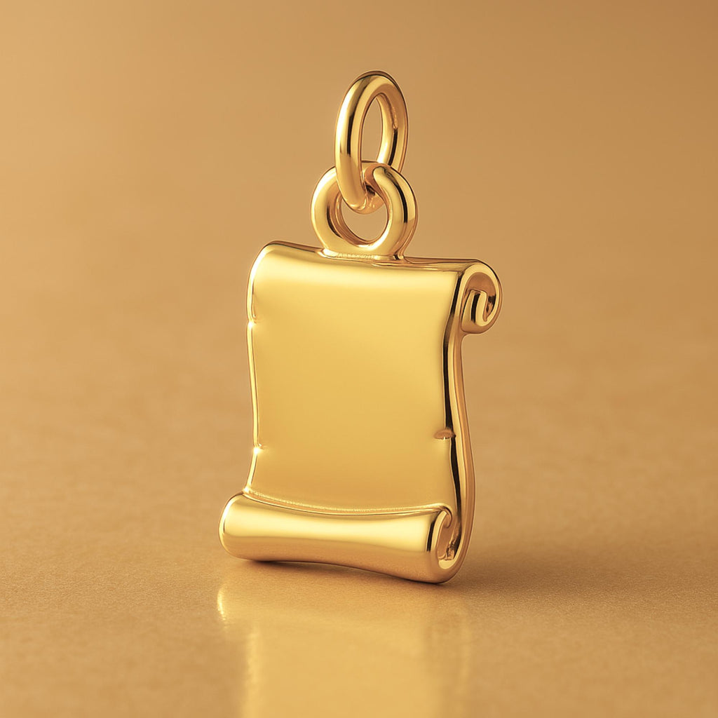 24ct Pure Gold - Parchment Scroll Charm
