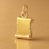24ct Pure Gold - Parchment Scroll Charm