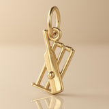 24ct Pure Gold - Cricket Bat & Stumps Charm