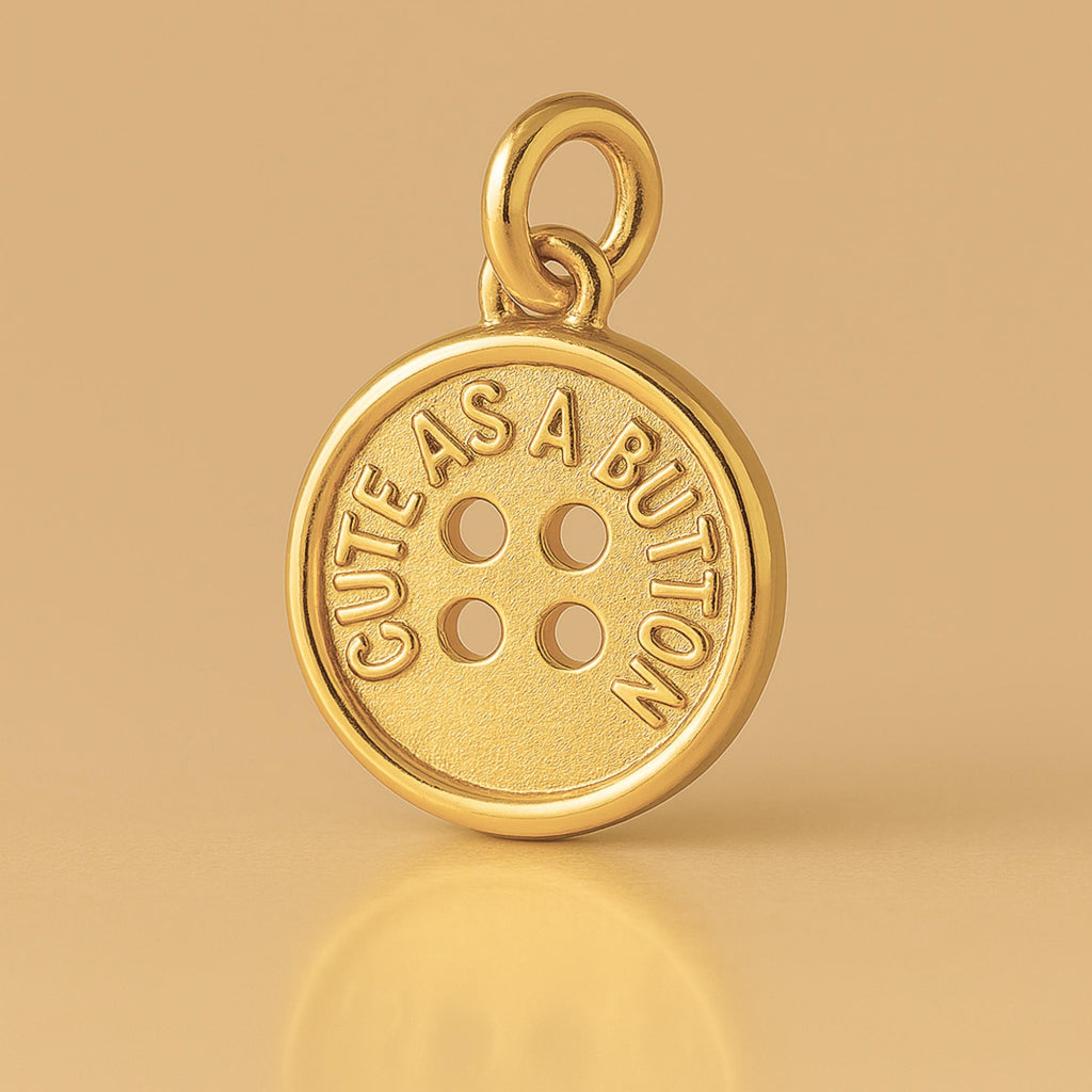 24ct Pure Gold - Cute as a Button Charm