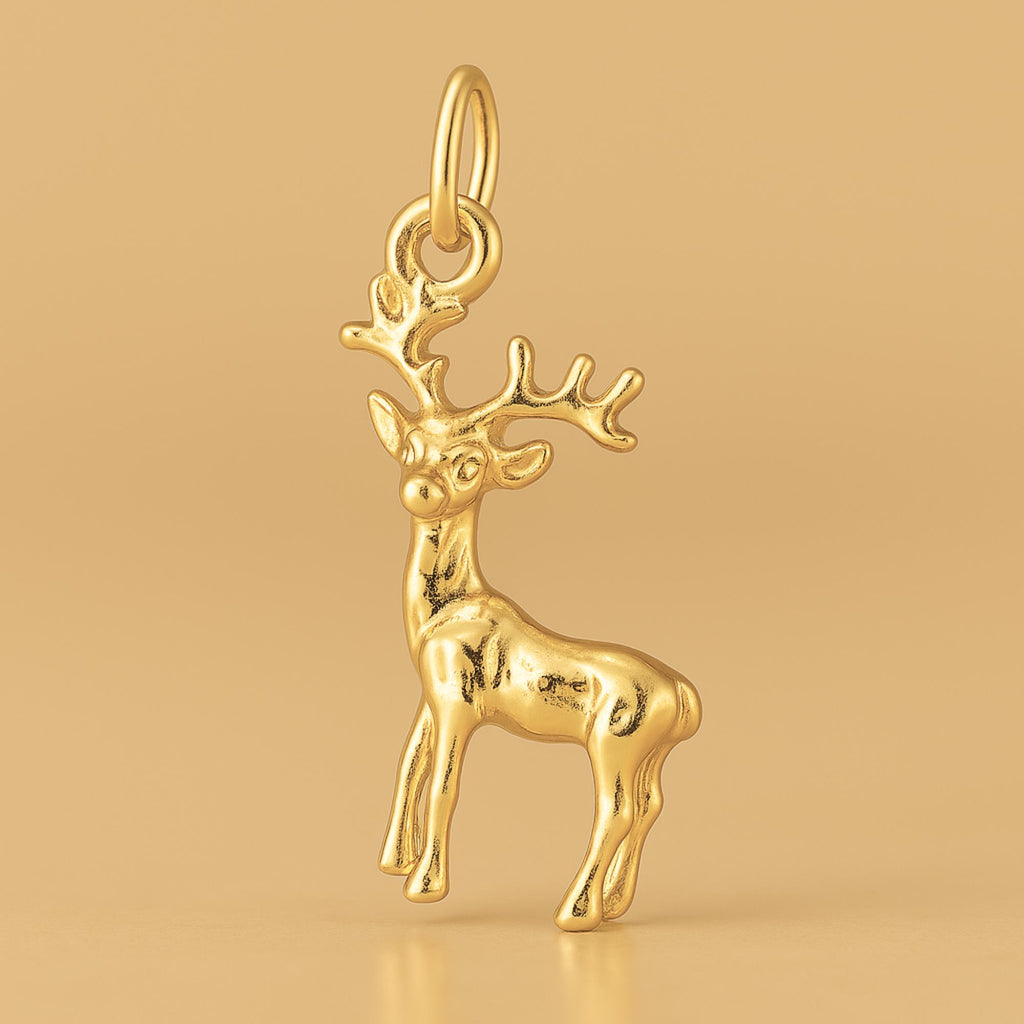 24ct Pure Gold - Rudolph Reindeer Charm