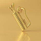 24ct Pure Gold - Classic Golf Bag Charm