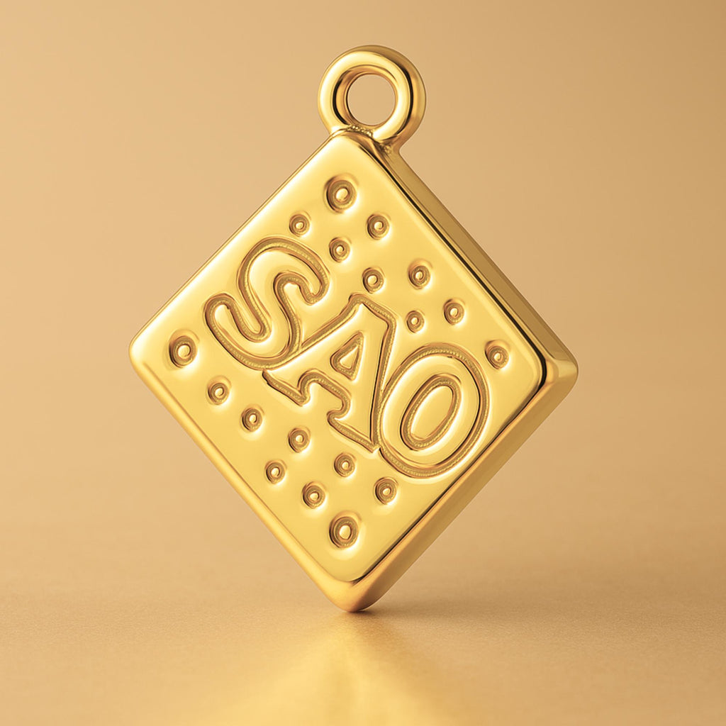 24ct Pure Gold - SAO Biscuit Charm