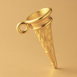 24ct Pure Gold - Classic Ice Cream Cone Charm