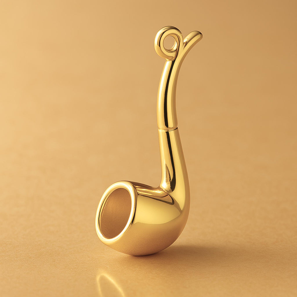 24ct Pure Gold - Classic Tobacco Pipe Charm