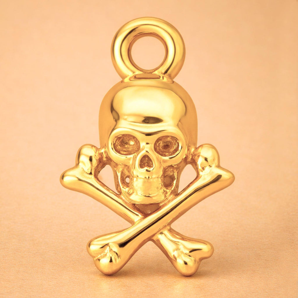 24ct Pure Gold - Skull and Crossbones Charm