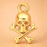 24ct Pure Gold - Skull and Crossbones Charm
