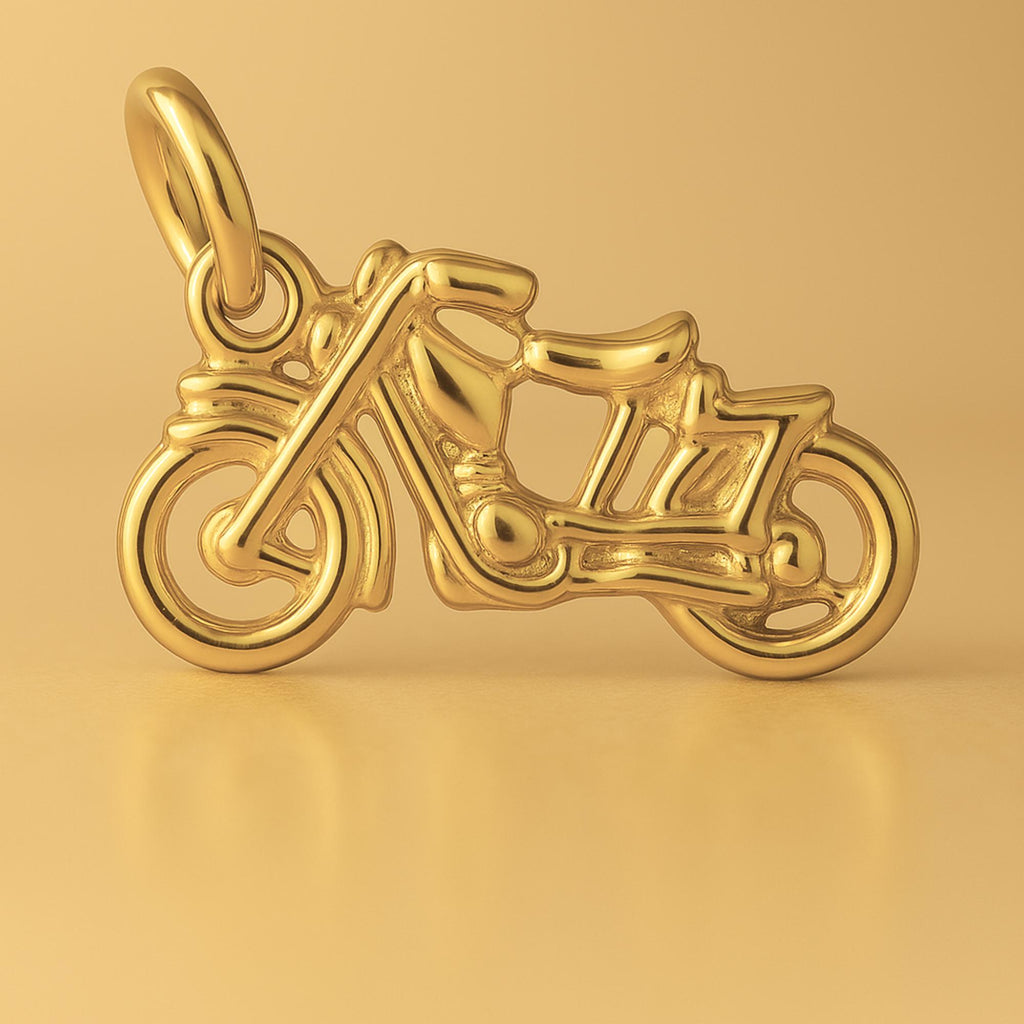 24ct Pure Gold - Vintage Motorbike Charm