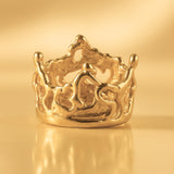 24ct Pure Gold - Organic Crown Charm