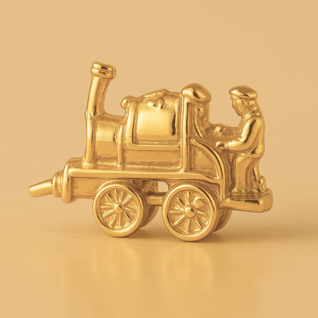 24ct Pure Gold - Locomotive Train Driver Charm