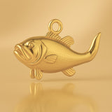 24ct Pure Gold - Largemouth Bass Fish Charm