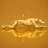 24ct Pure Gold - Running Greyhound Dog Charm