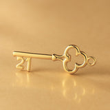 24ct Pure Gold - 21 Clover Key Charm