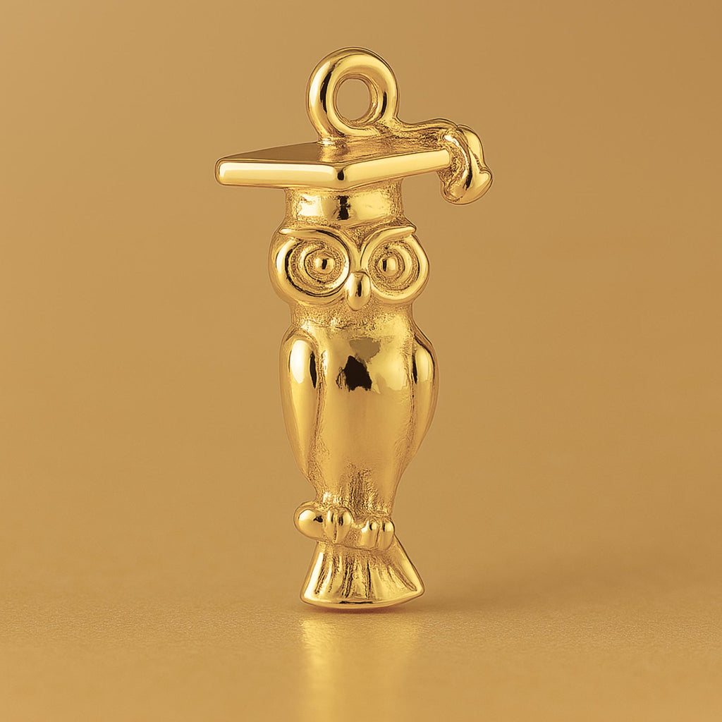 24ct Pure Gold - Graduation Owl Charm