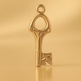 24ct Pure Gold - Openwork 21 House Key Charm