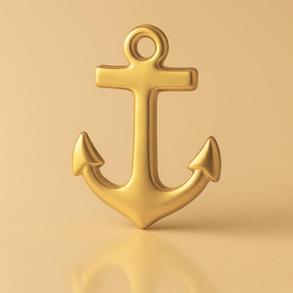 24ct Pure Gold - Traditional Anchor Charm