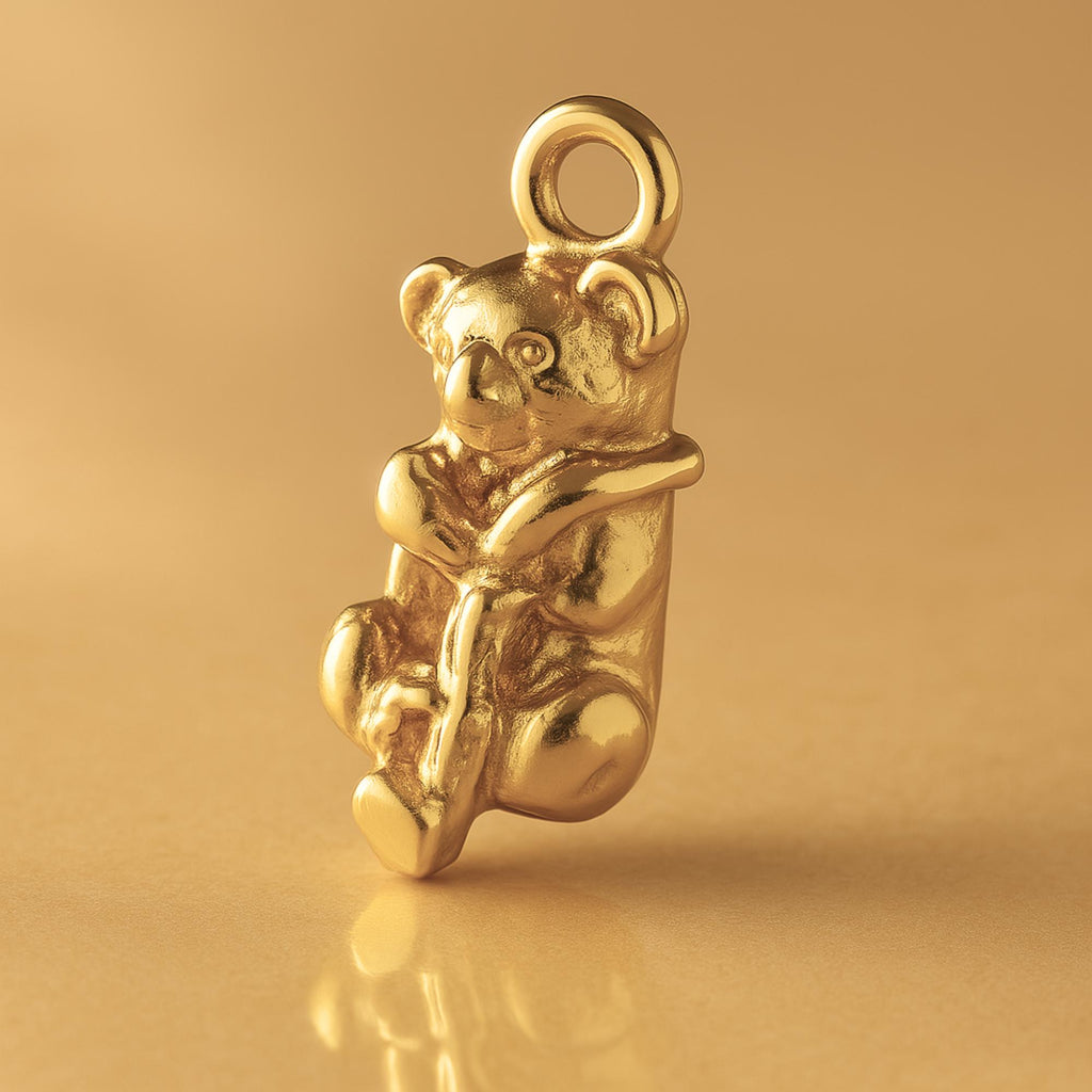 24ct Pure Gold - Koala with Stick Charm