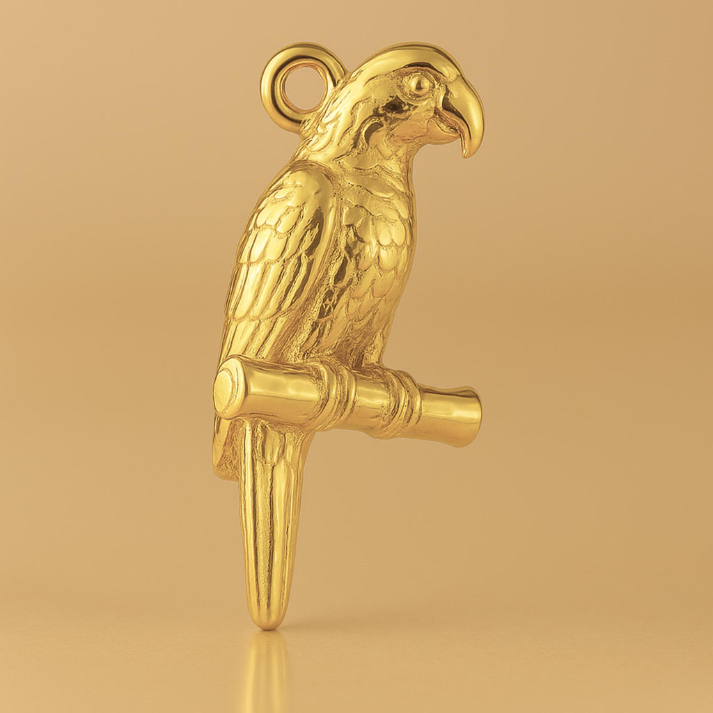 24ct Pure Gold - Amazon Parrot Charm