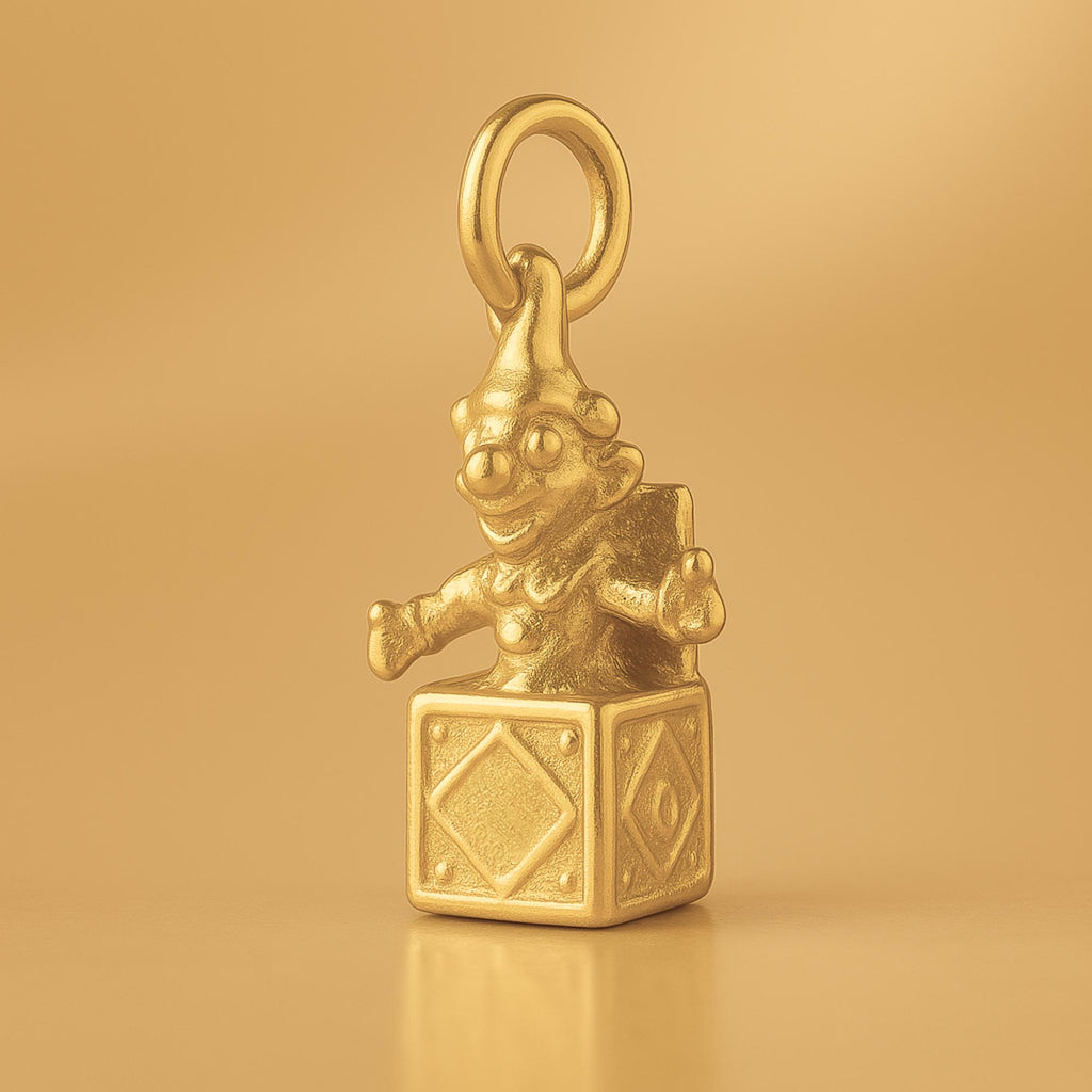 24ct Pure Gold - Smiley Jack in the Box Charm