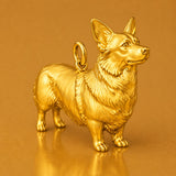 24ct Pure Gold - Pembroke Welsh Corgi Dog Charm