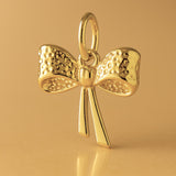 24ct Pure Gold - Open Ribbon Bow Charm