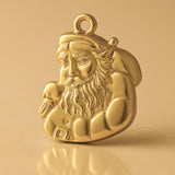24ct Pure Gold - Santa Claus Portrait Charm