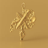 24ct Pure Gold - Peace Sigil Charm
