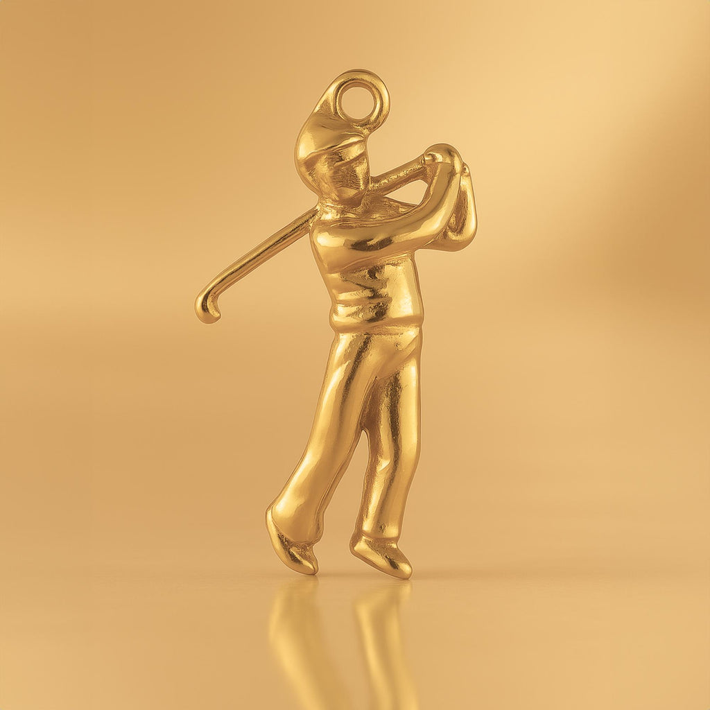 24ct Pure Gold - Golfer Swing Charm
