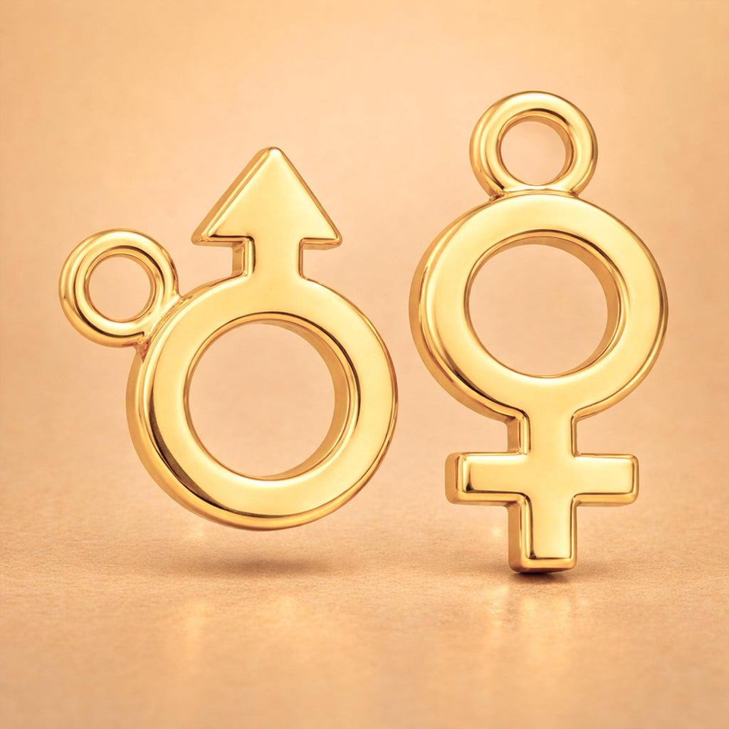 24ct Pure Gold - Gender Symbols Charm