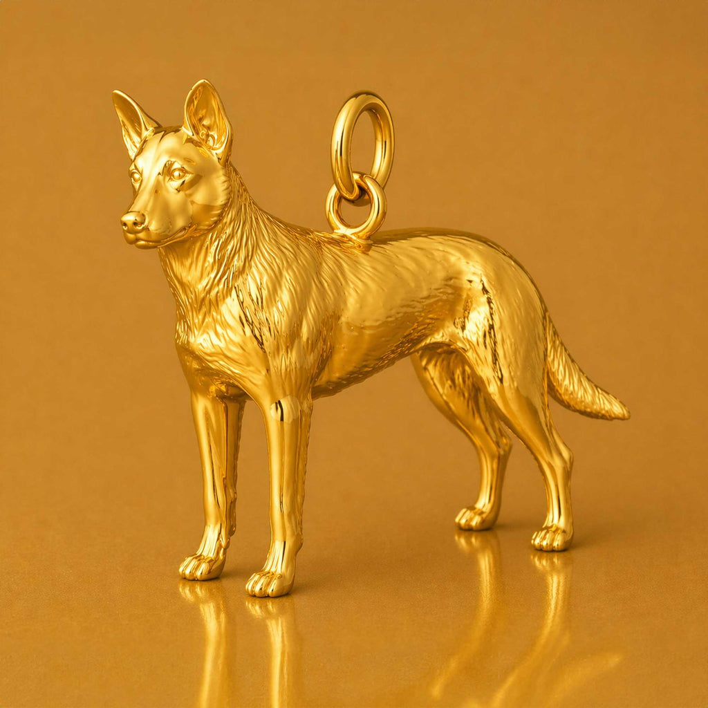 24ct Pure Gold - Australian Cattle Dog Charm