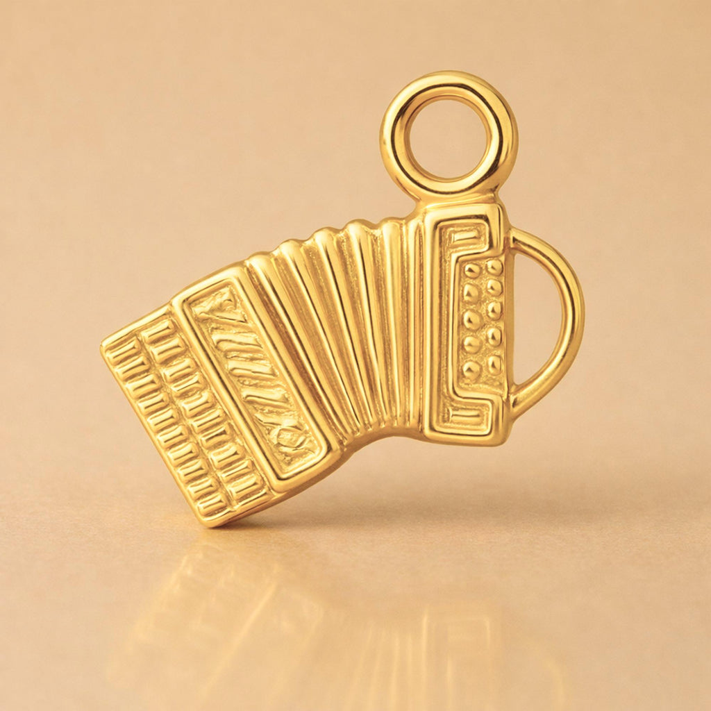 24ct Pure Gold - Piano Accordion Charm